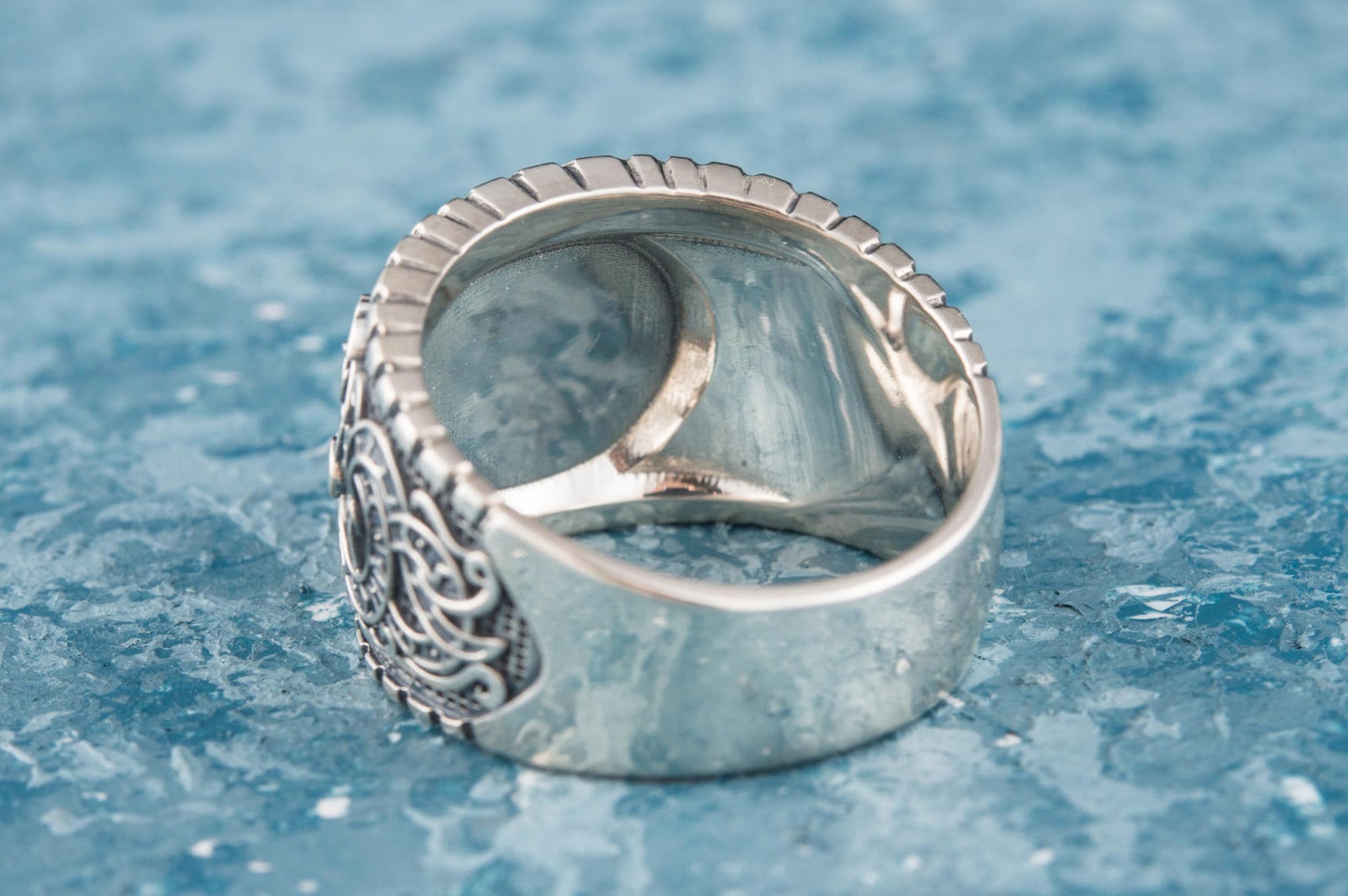 Bague Vegvisir et Ornement Massive — Argent 925