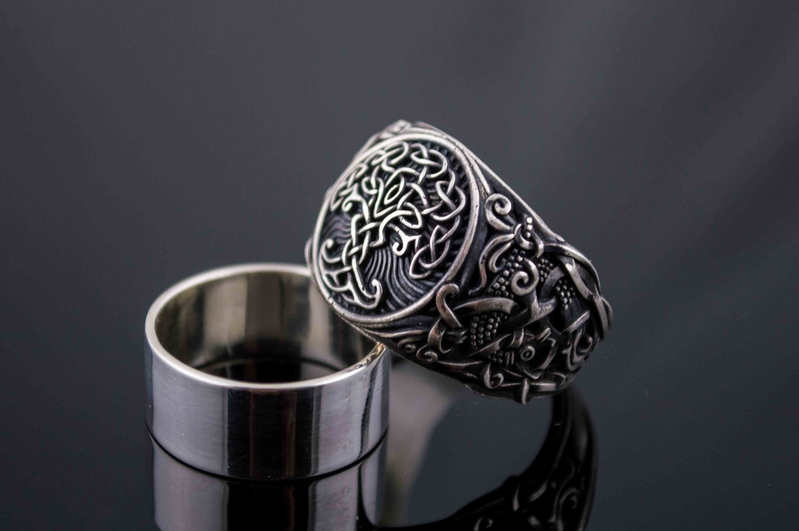 Bague Yggdrasil et Style Mammen — Argent 925