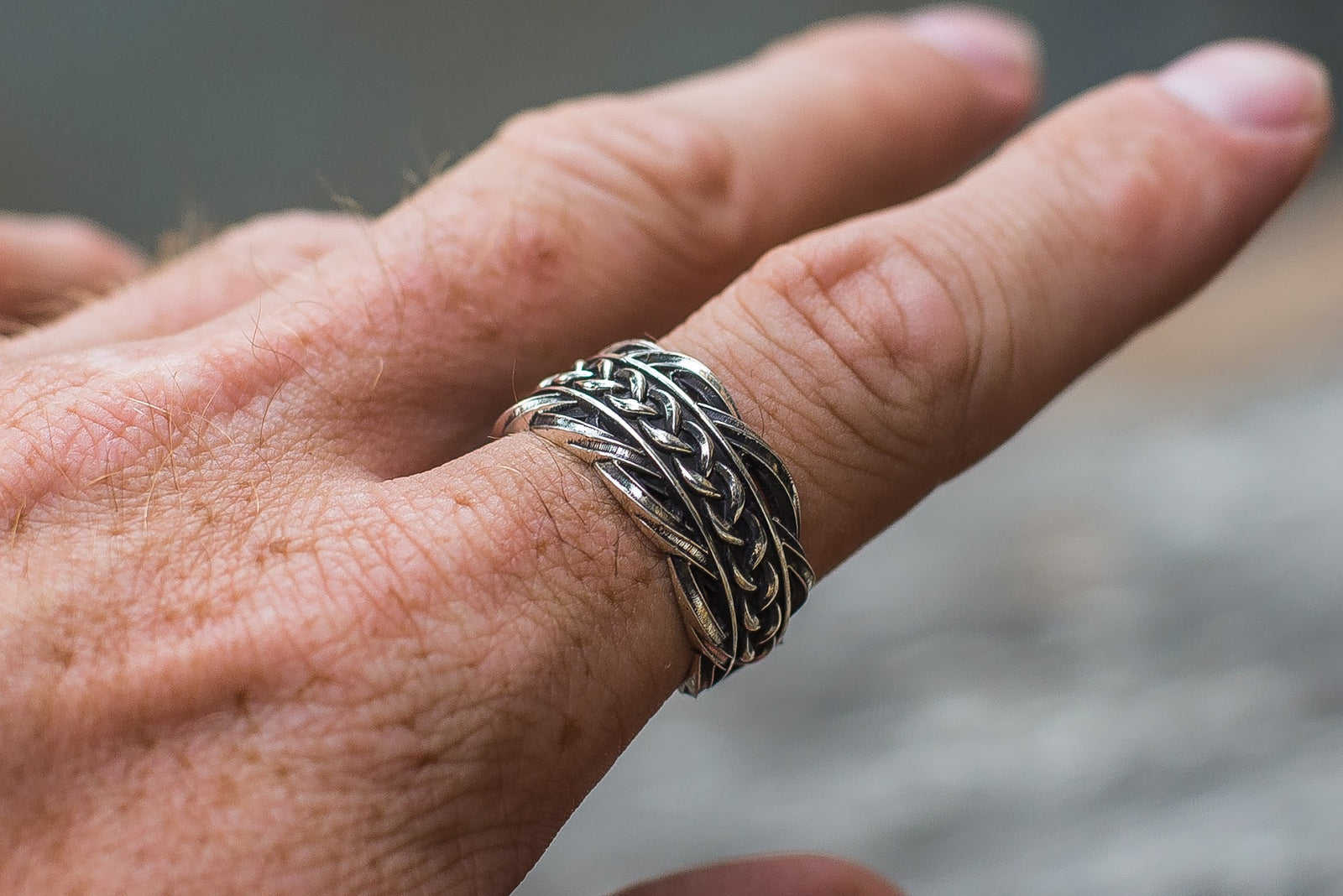 Bague Anneau Viking Ivar — Argent 925