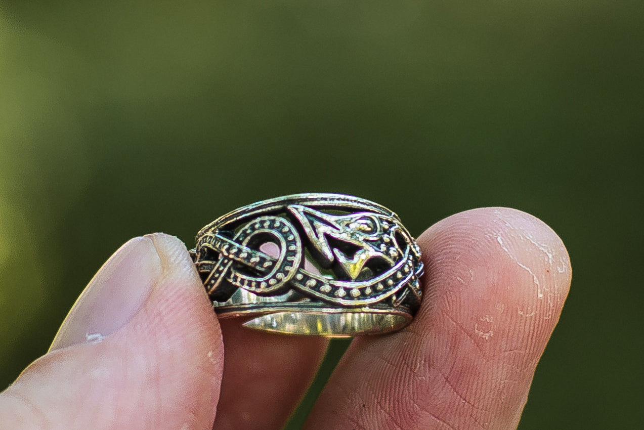 Bague Symboles Vikings Ragnar — Argent 925