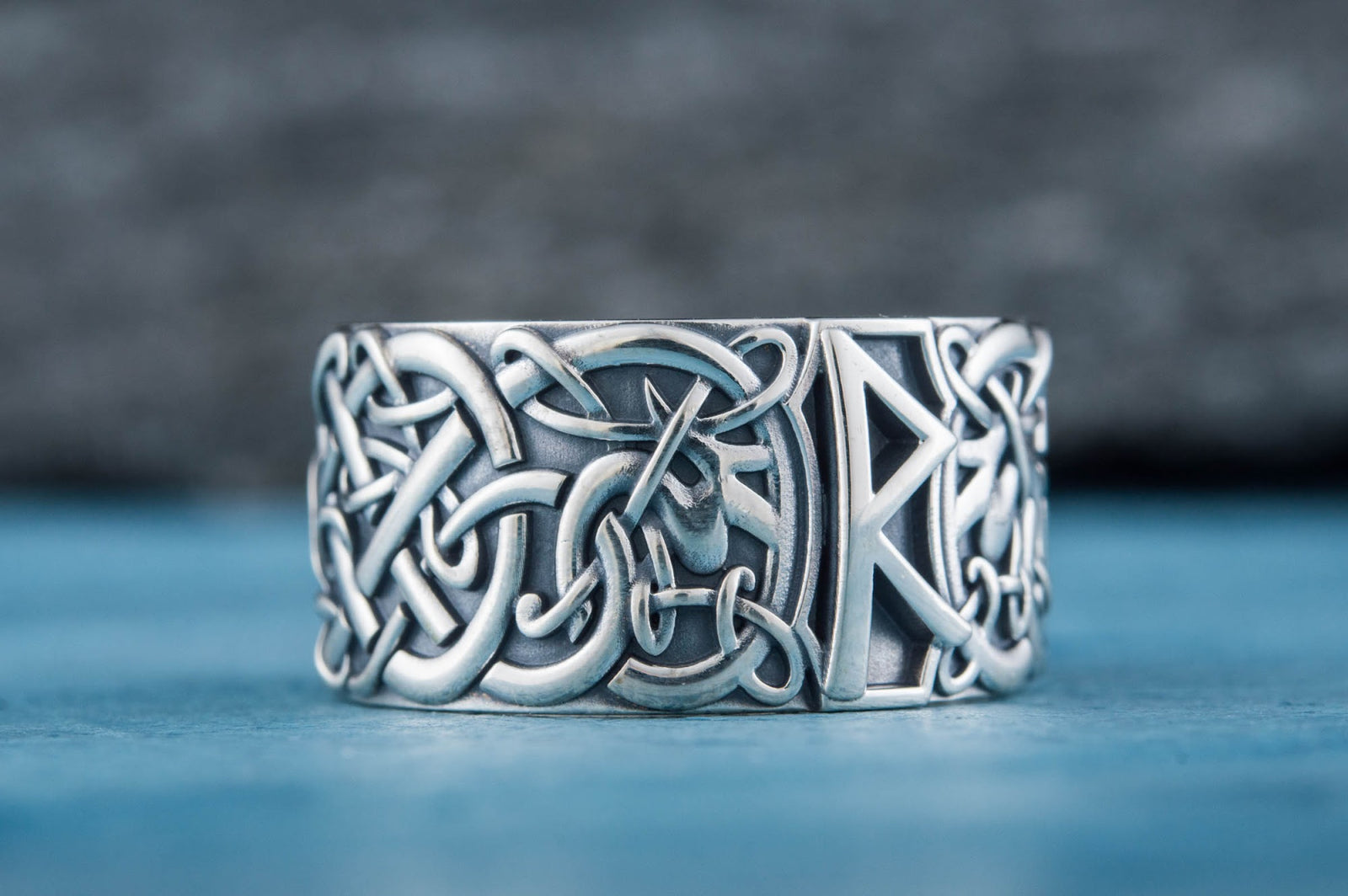 Bague Runique Leif — Argent 925