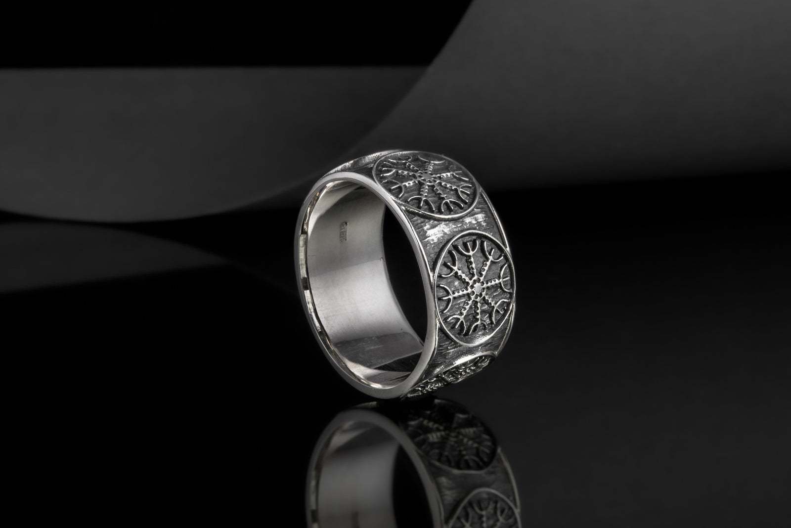 Bague Texturée Aegishjalmur — Argent 925