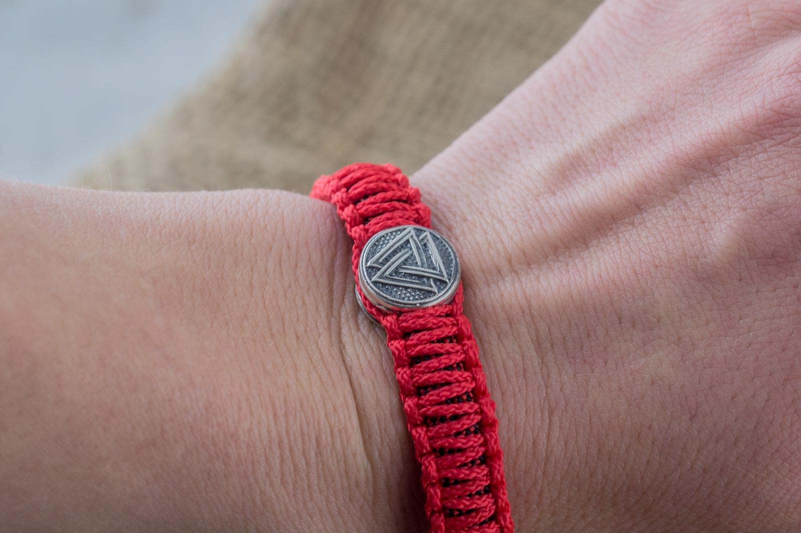 Bracelet Paracorde Marteau de Thor Knut — Argent 925