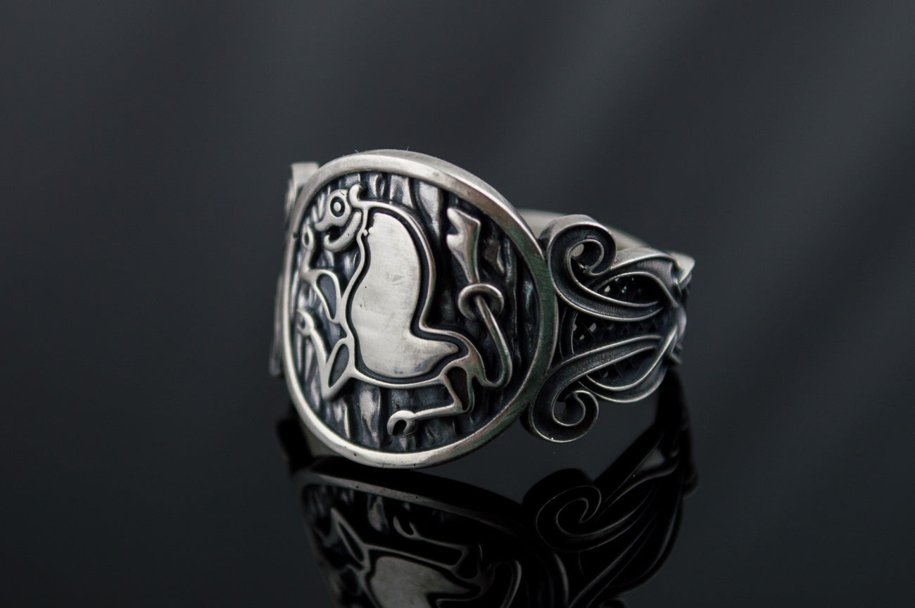 Bague Chevalière Viking Einar — Argent 925