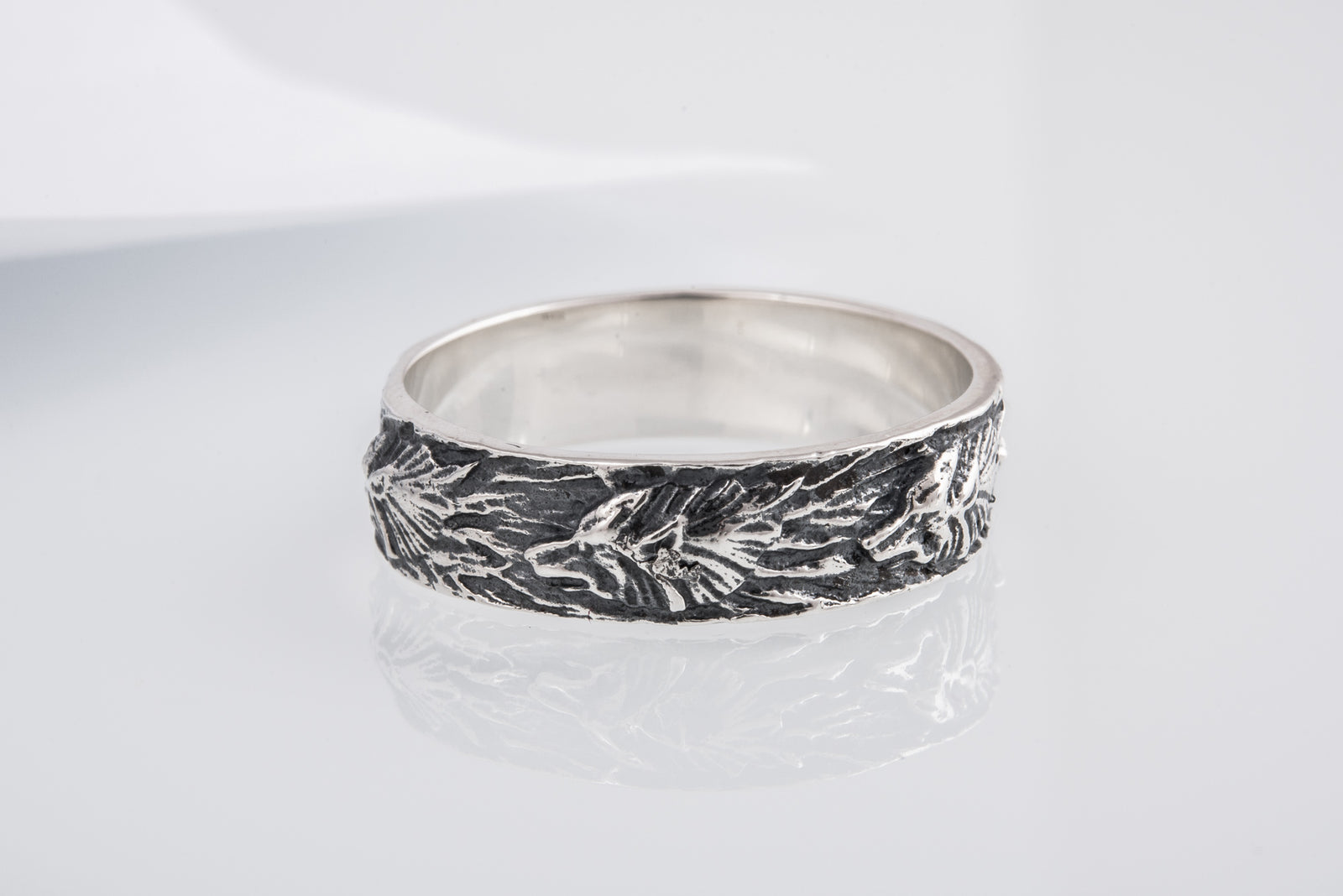 Bague Loup et Ornement — Argent 925