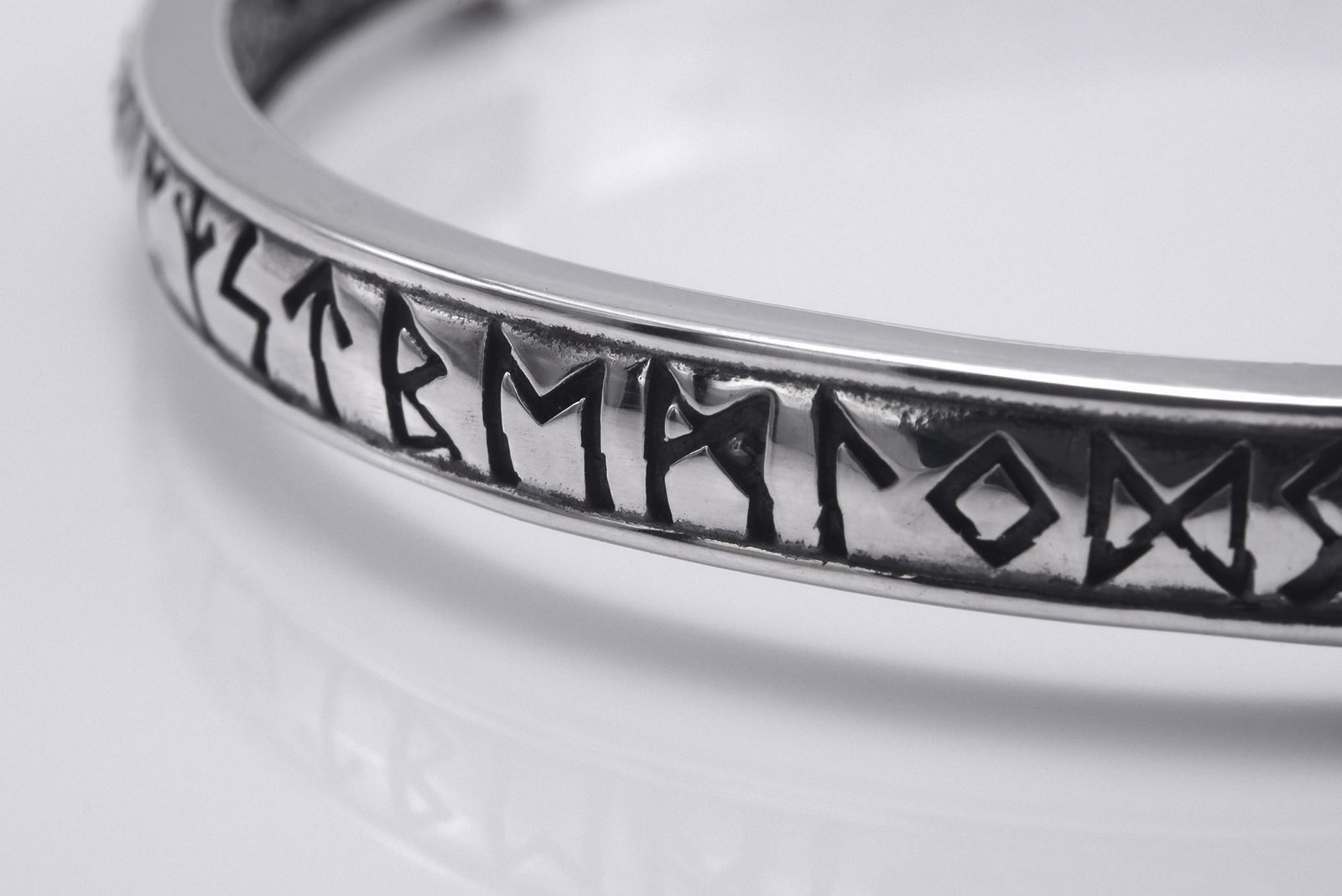 Bracelet Jörmungand et Futhark Ancien — Argent 925