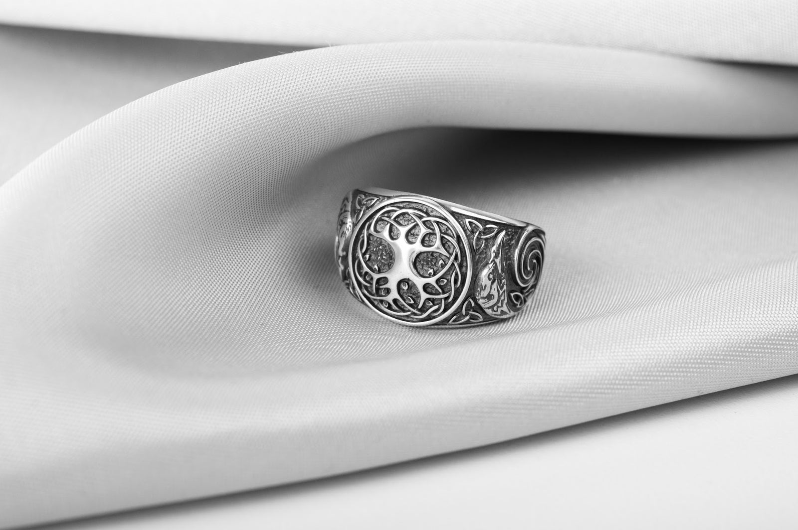 Bague Chevalière Viking Olaf — Argent 925