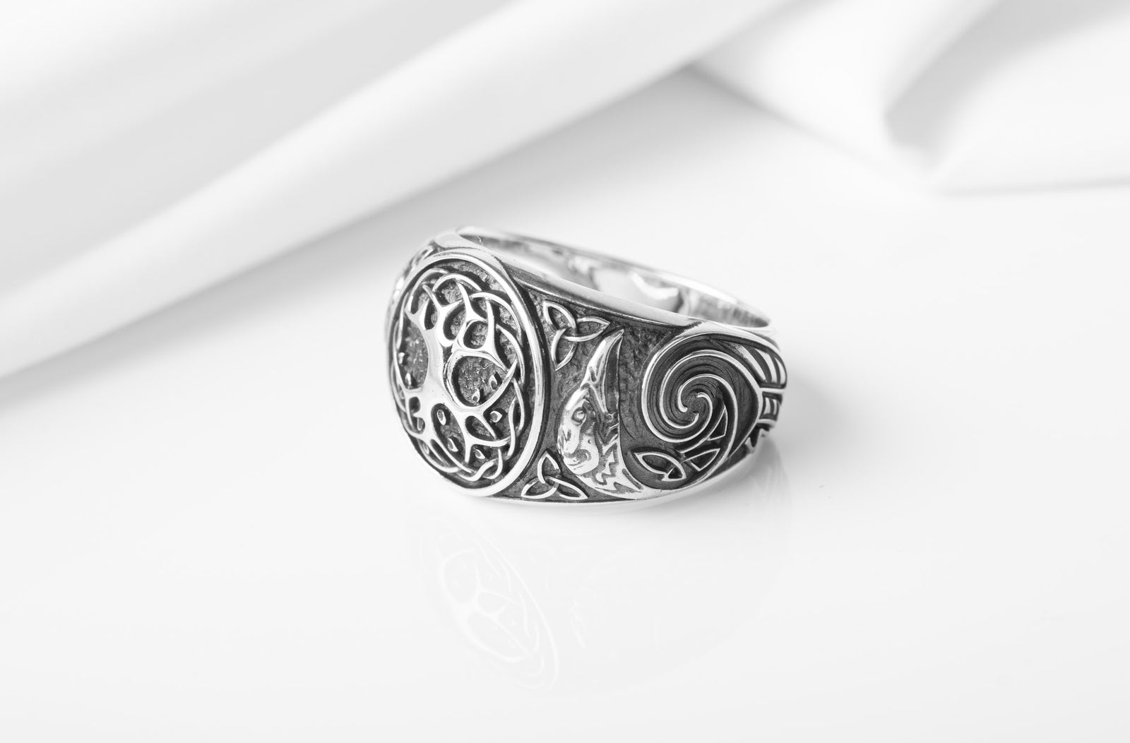 Bague Chevalière Viking Olaf — Argent 925