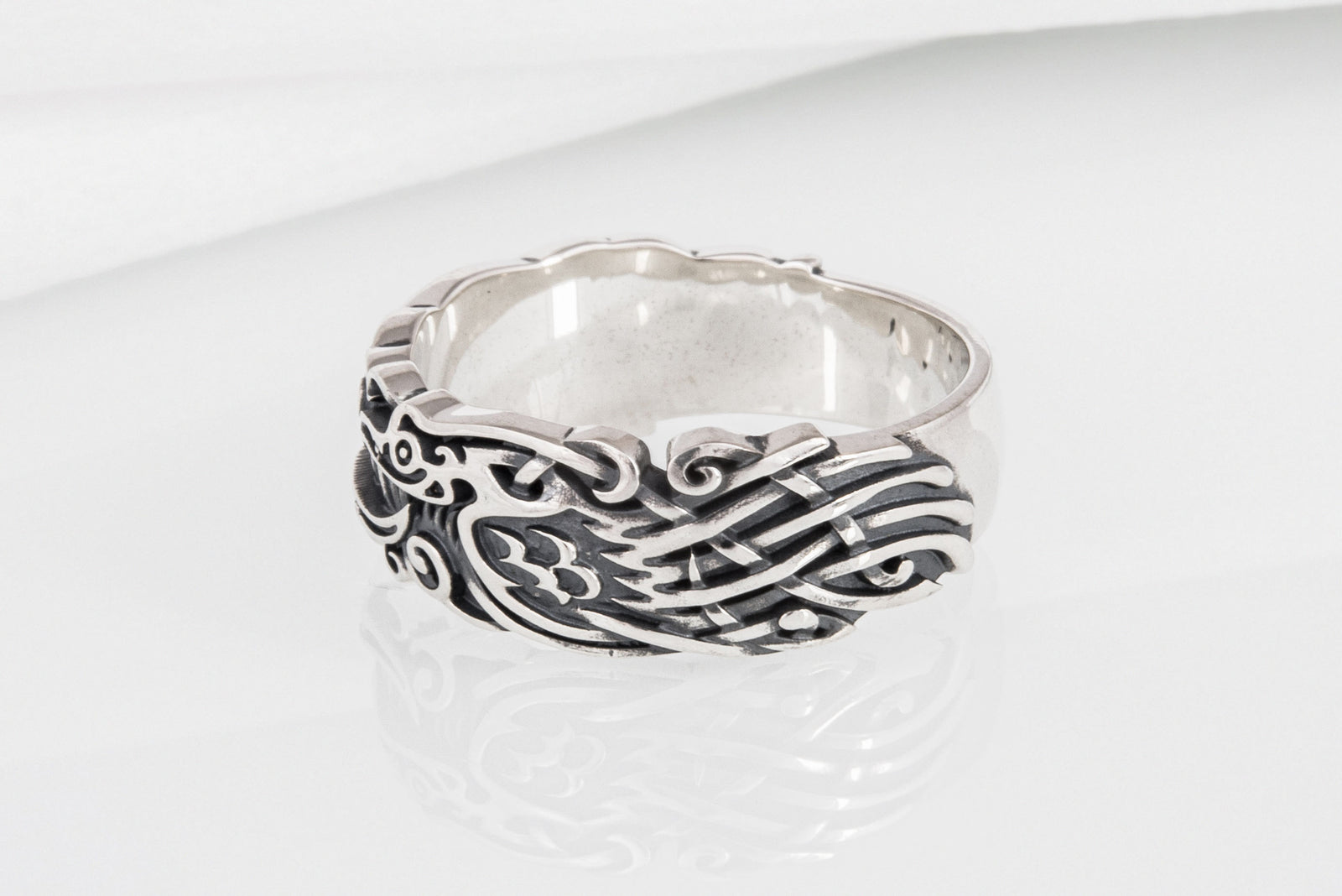 Bague Corbeaux et Ornement — Argent 925