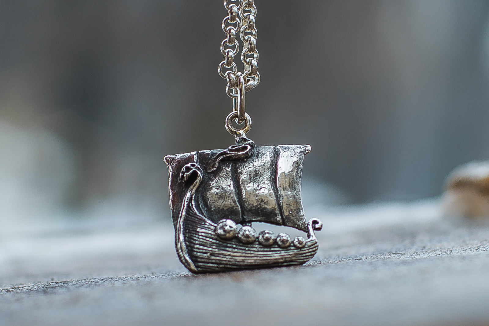 Pendentif Navire — Argent 925