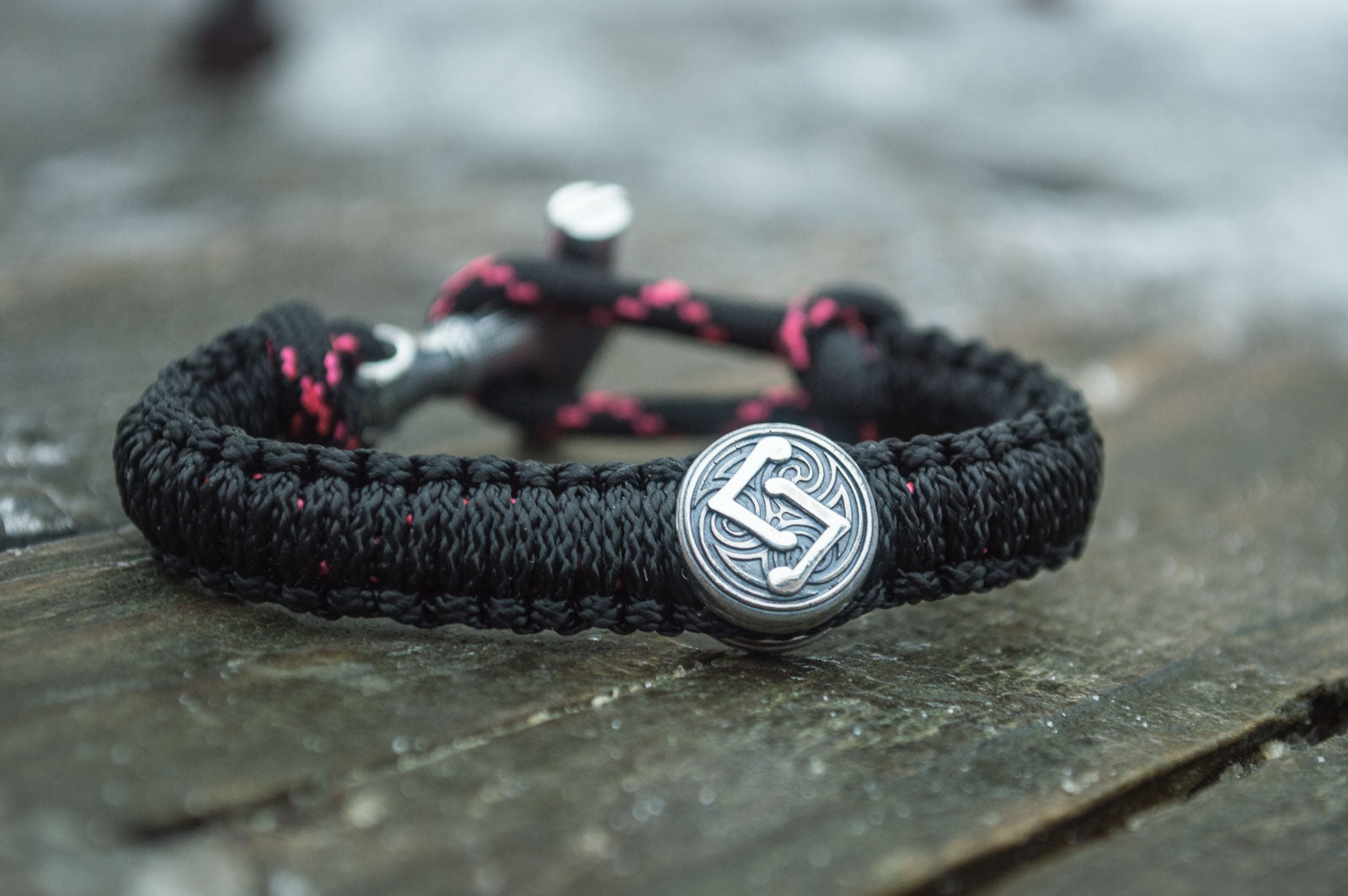 Bracelet Paracorde Marteau de Thor Olaf — Argent 925