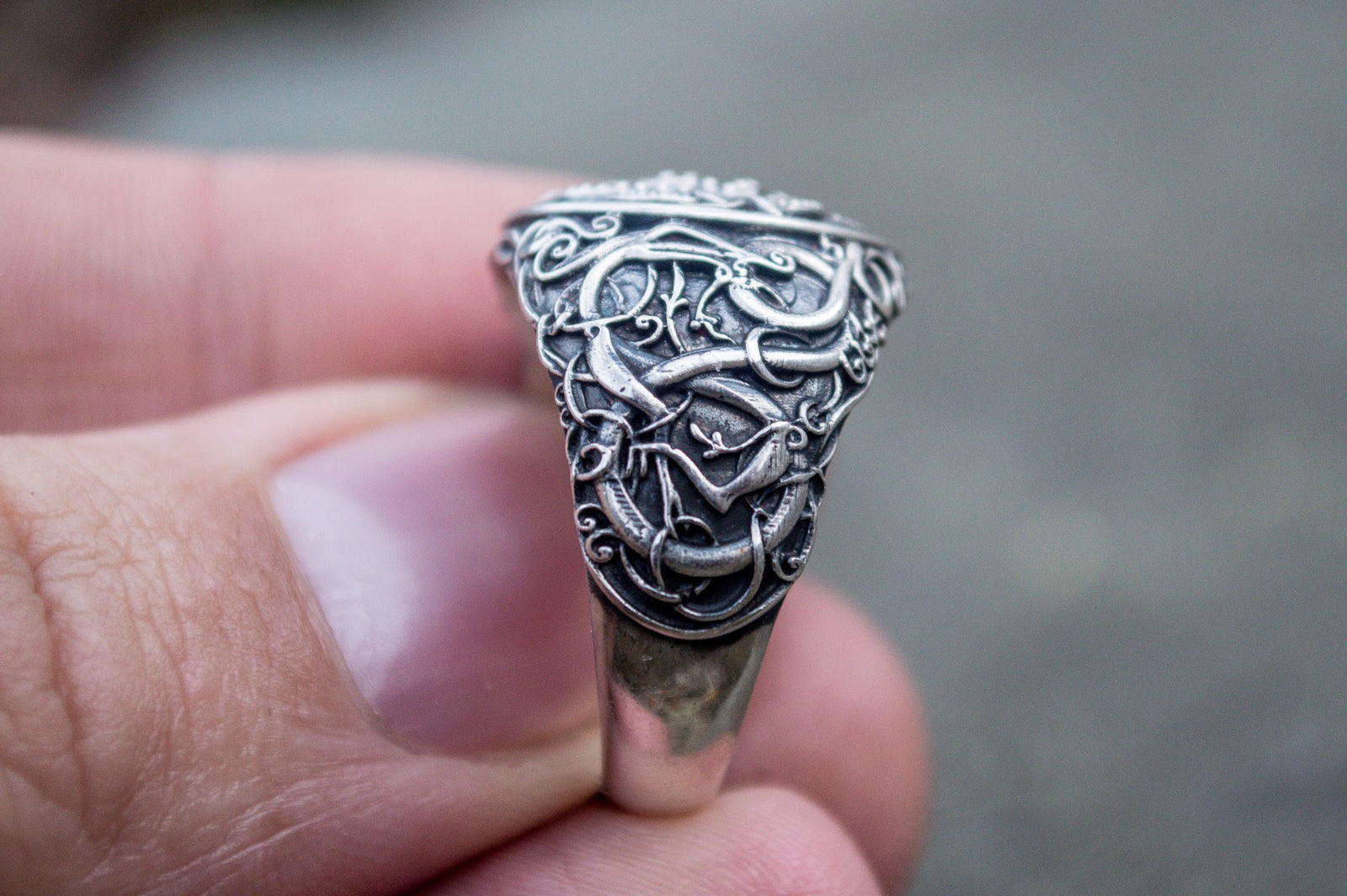 Bague Jörmungand et Style Urnes — Argent 925
