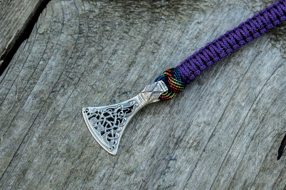 Bracelet Paracorde Hache Viking Floki — Argent 925