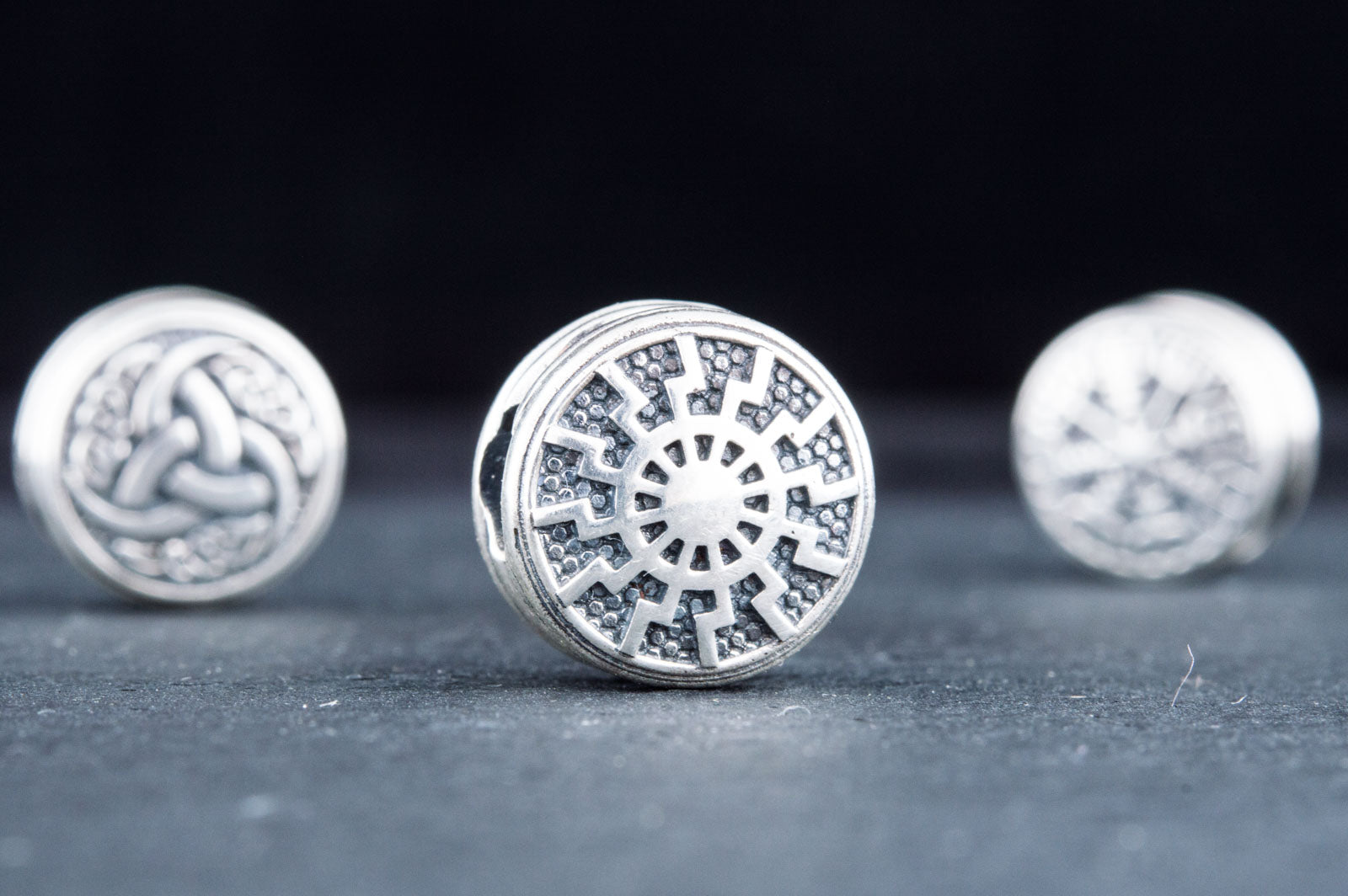 Pendentif Soleil Noir Ragnar — Argent 925