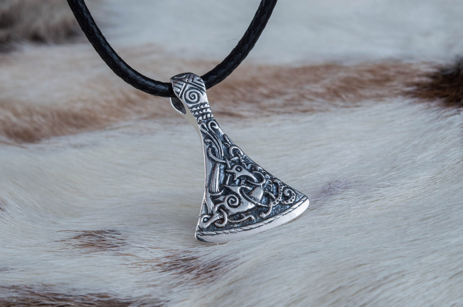 Pendentif Hache et Ornement Style Mammen — Argent 925