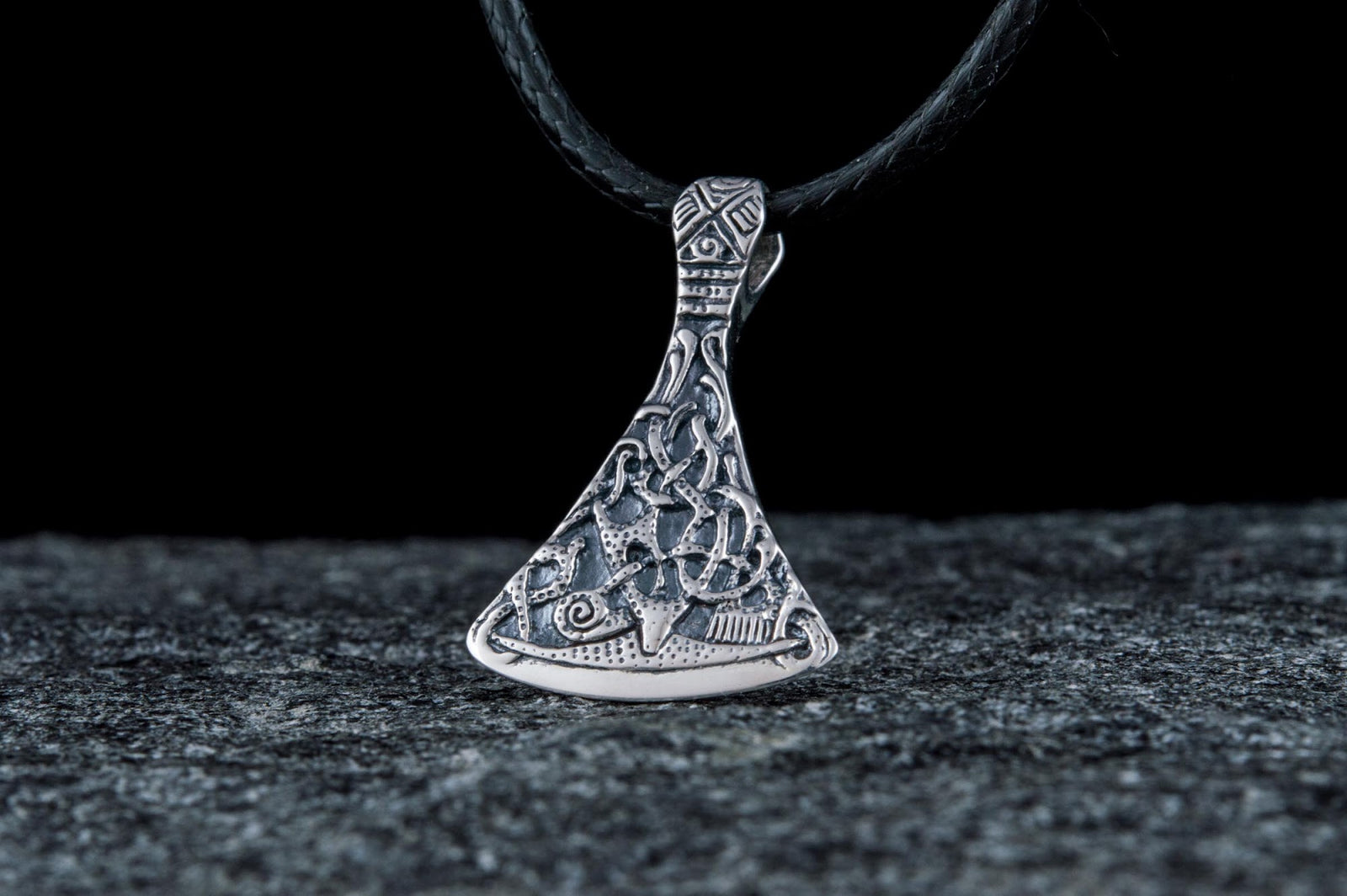 Pendentif Hache et Ornement Style Mammen — Argent 925