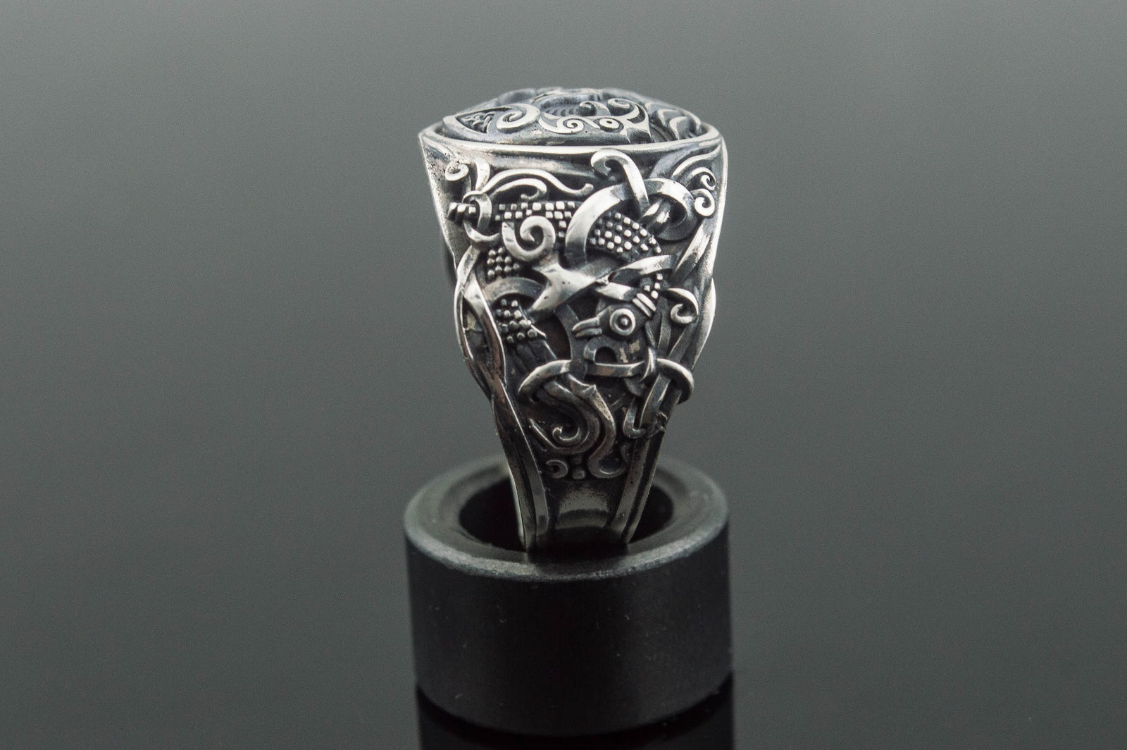 Bague Corbeau et Style Mammen — Argent 925