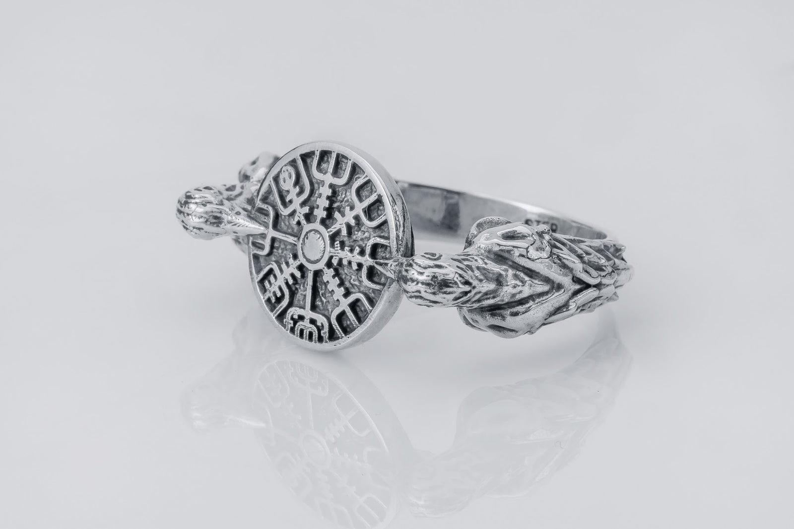 Bague Vegvisir et Hugin — Argent 925