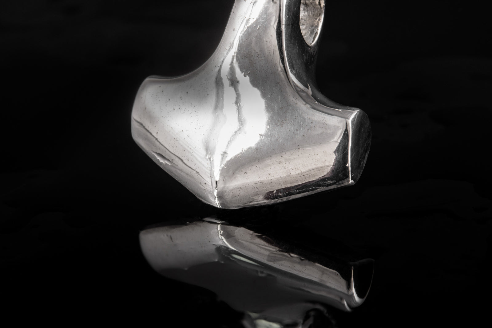 Pendentif Lisse Marteau de Thor et Mjölnir — Argent 925