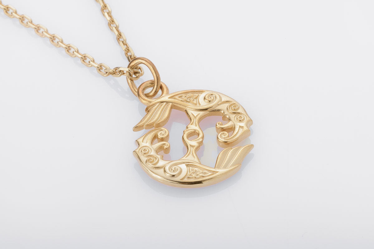 Pendentif Odin et Corbeaux — Argent 925