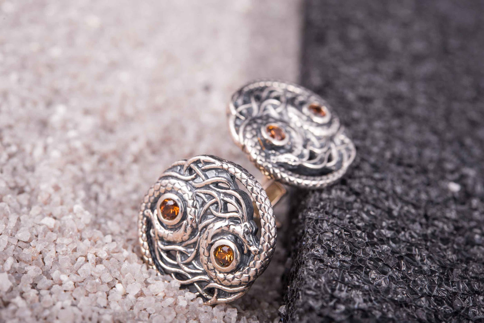Boutons de manchette Viking Aslaug — Argent 925