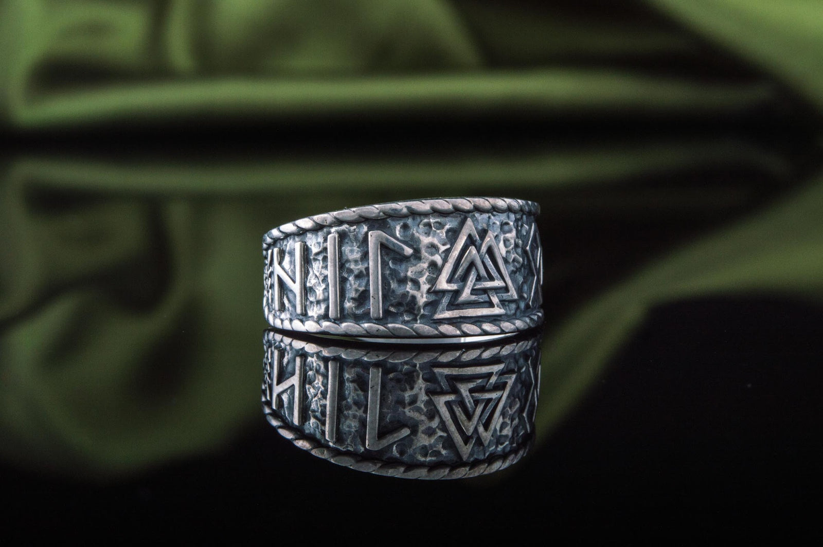 Bague Salut à Odin et Valknut — Argent 925
