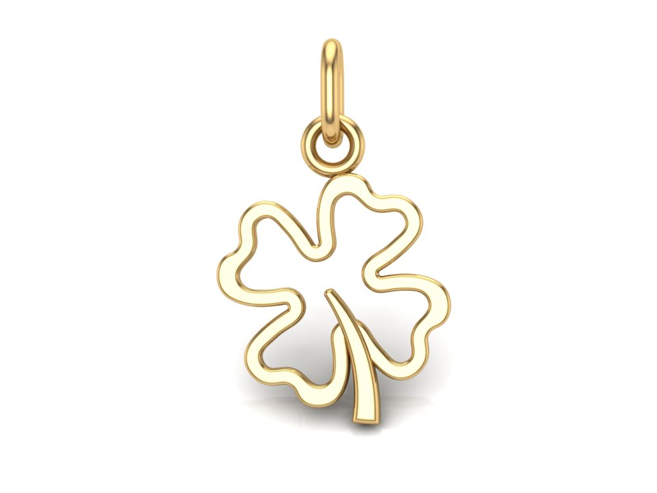 Pendentif Trèfle à Quatre Feuilles Miniature — Argent 925