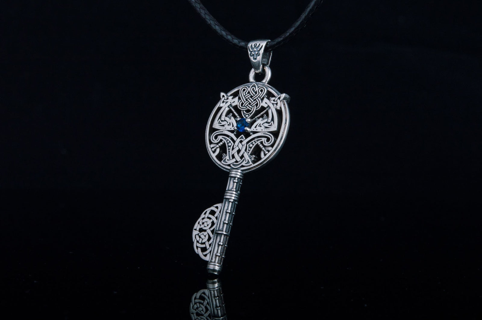 Pendentif Clé et Haches — Argent 925