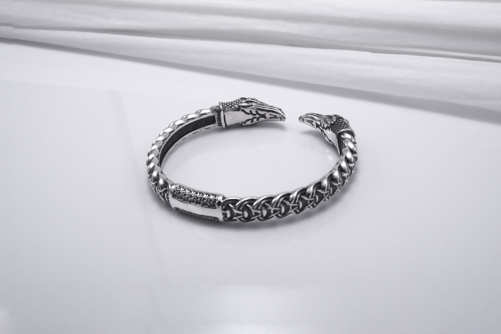 Bracelet Corbeaux et Ornement — Argent 925