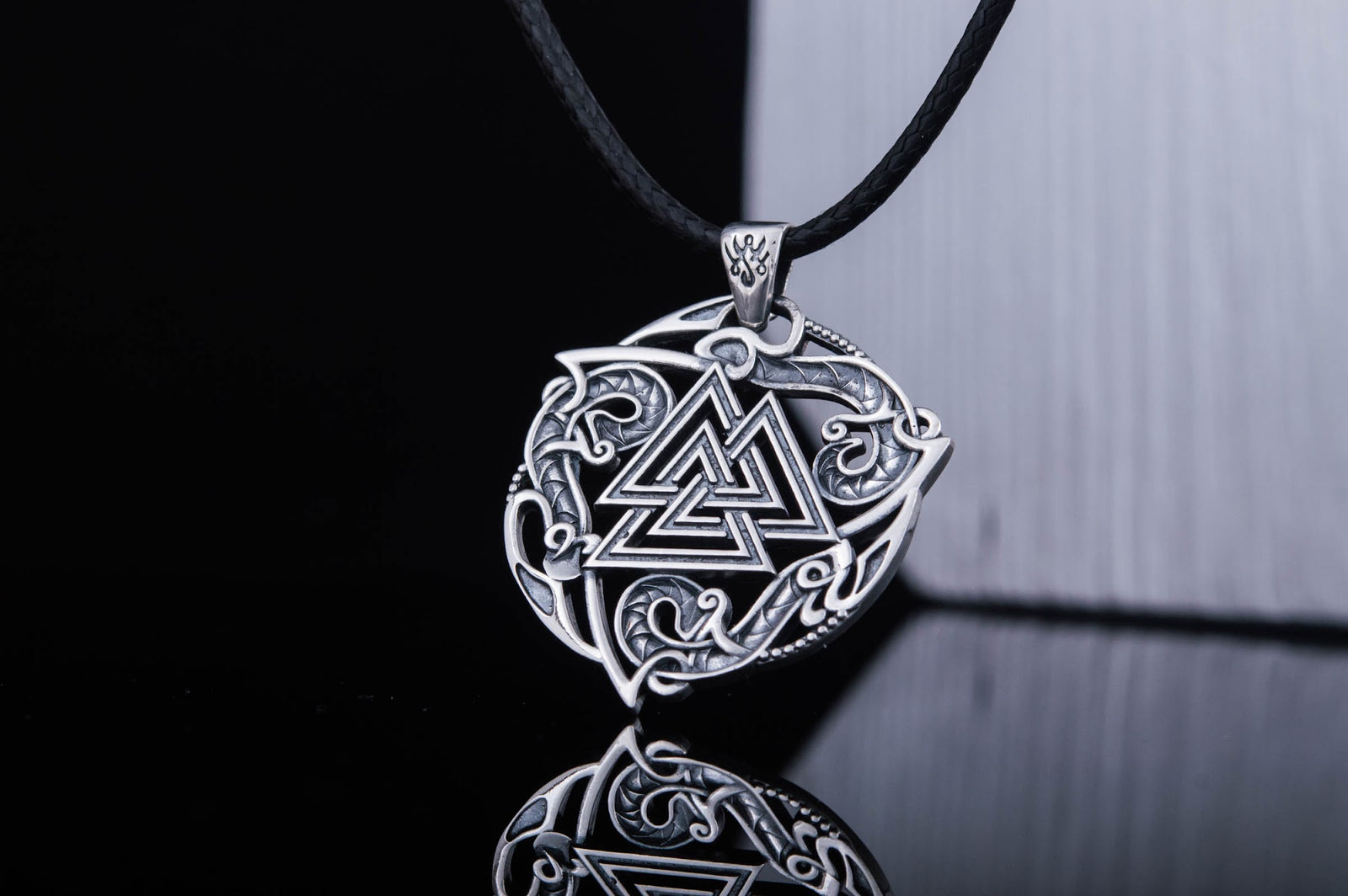 Pendentif Valknut et Ornement Bjorn — Argent 925