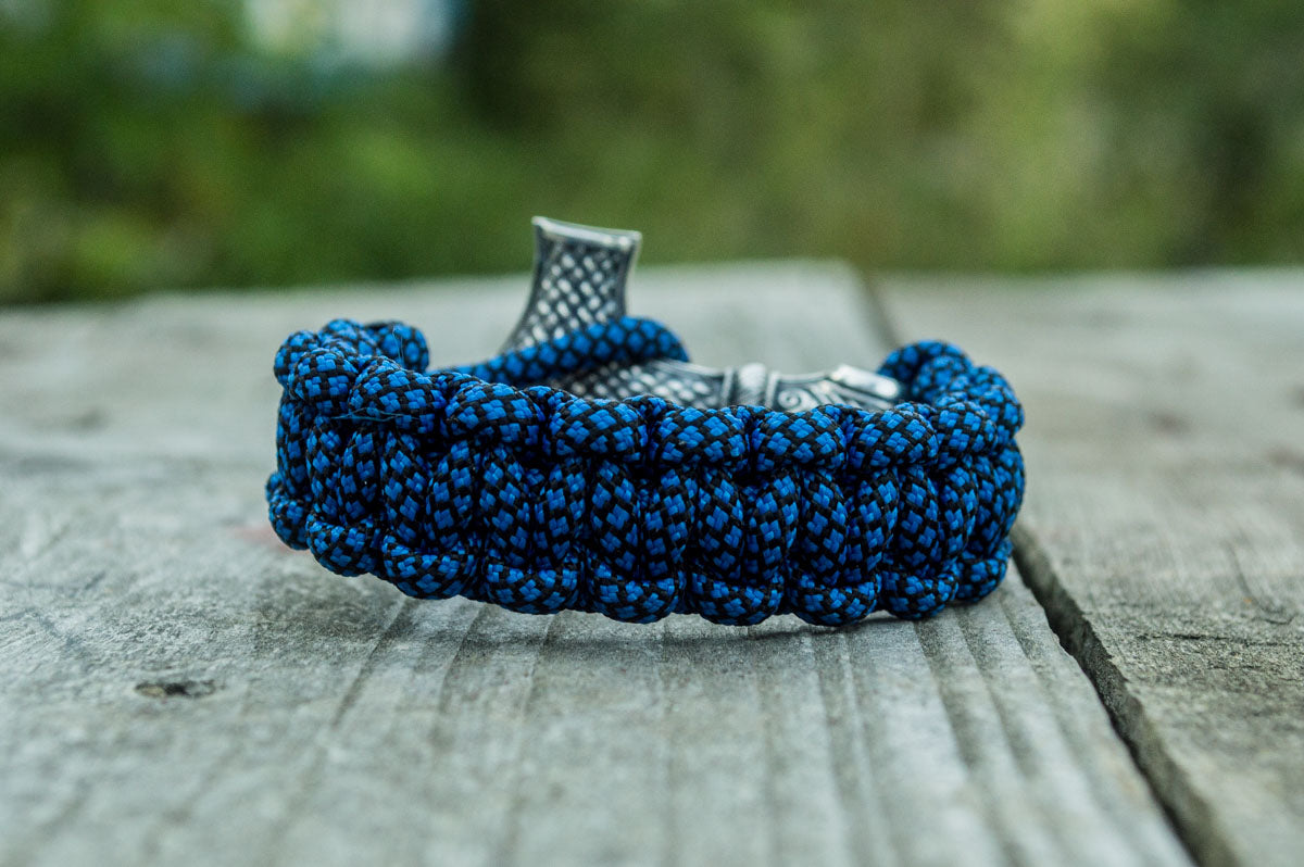 Bracelet Paracorde Marteau de Thor Gunnar — Argent 925