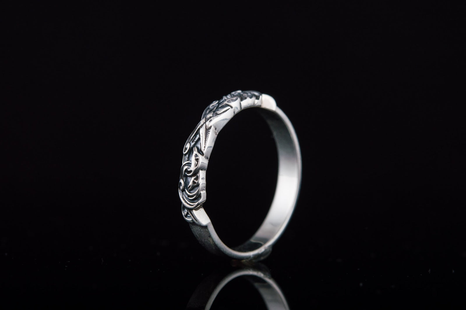 Bague Ornement Fine — Argent 925