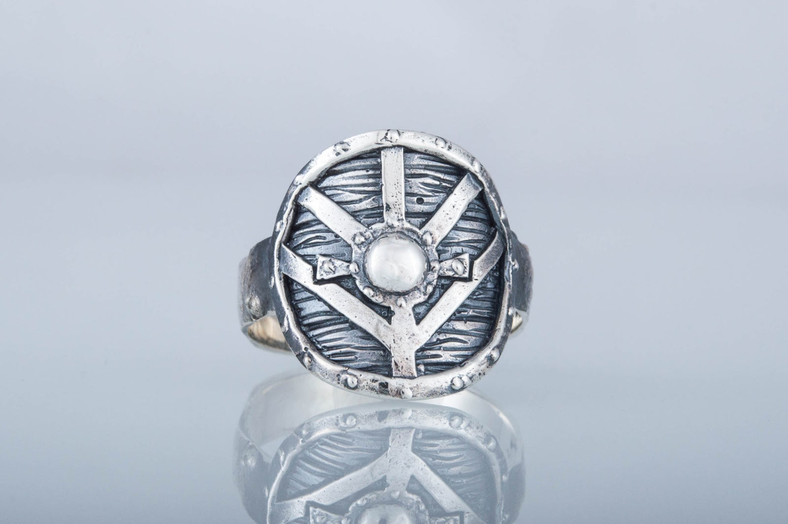 Bague Bouclier — Argent 925