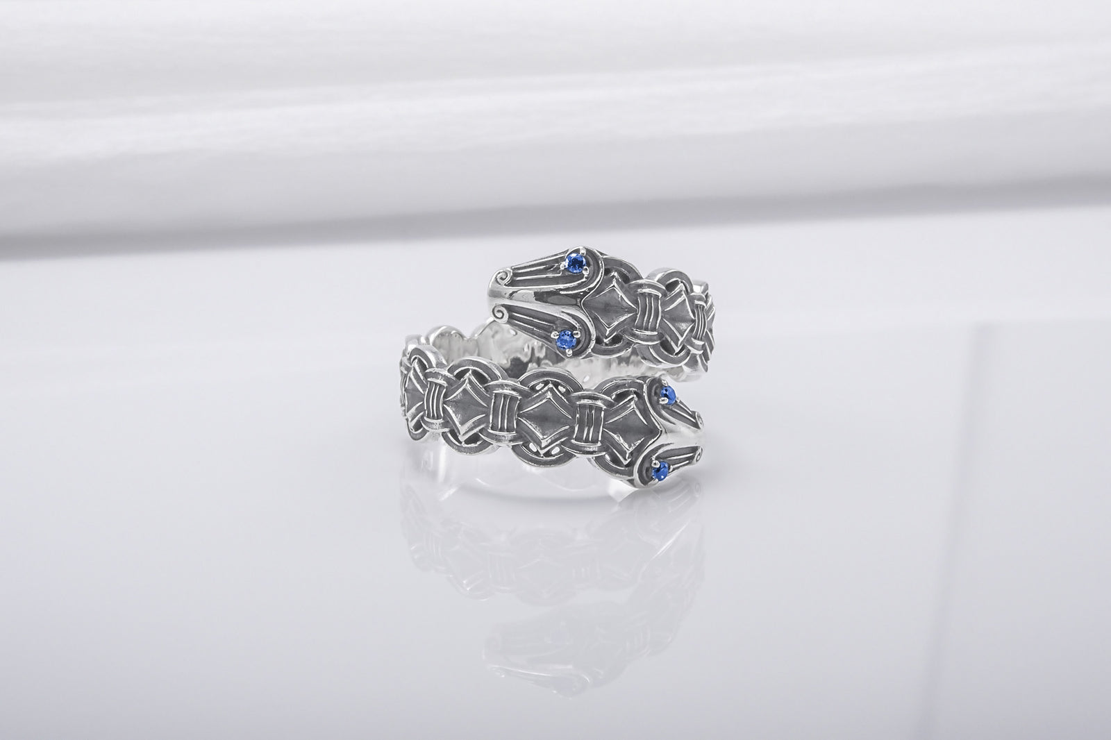 Bague Viking Serpent — Argent 925