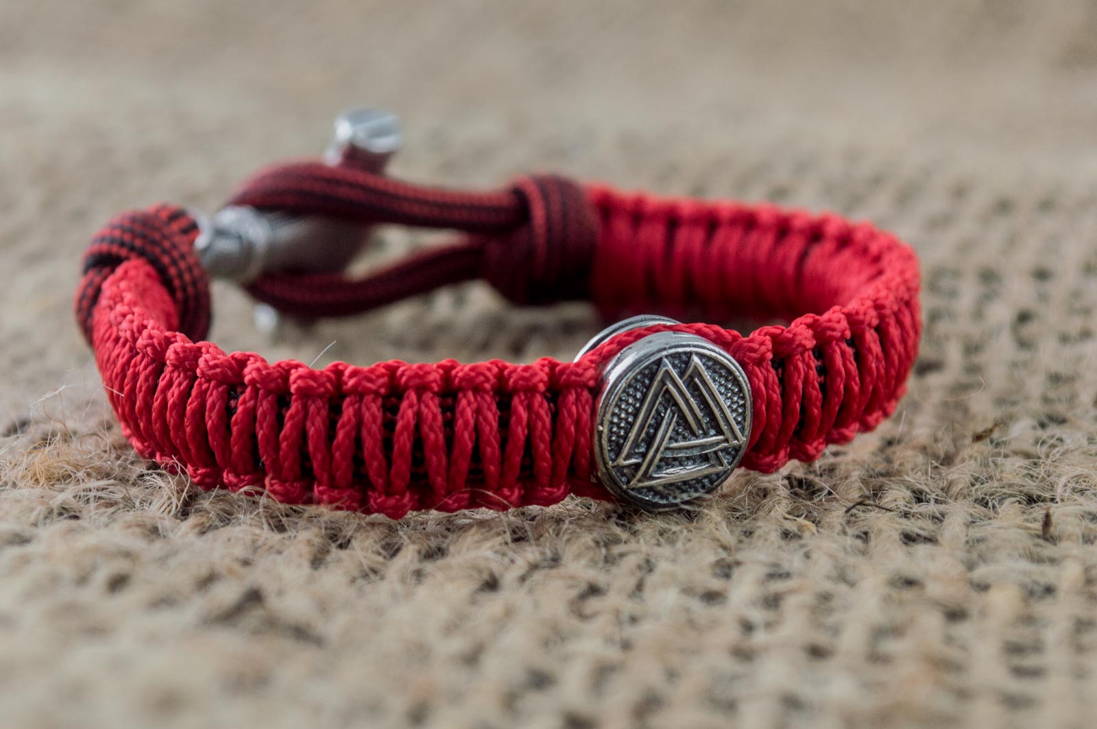 Bracelet Paracorde Marteau de Thor Knut — Argent 925