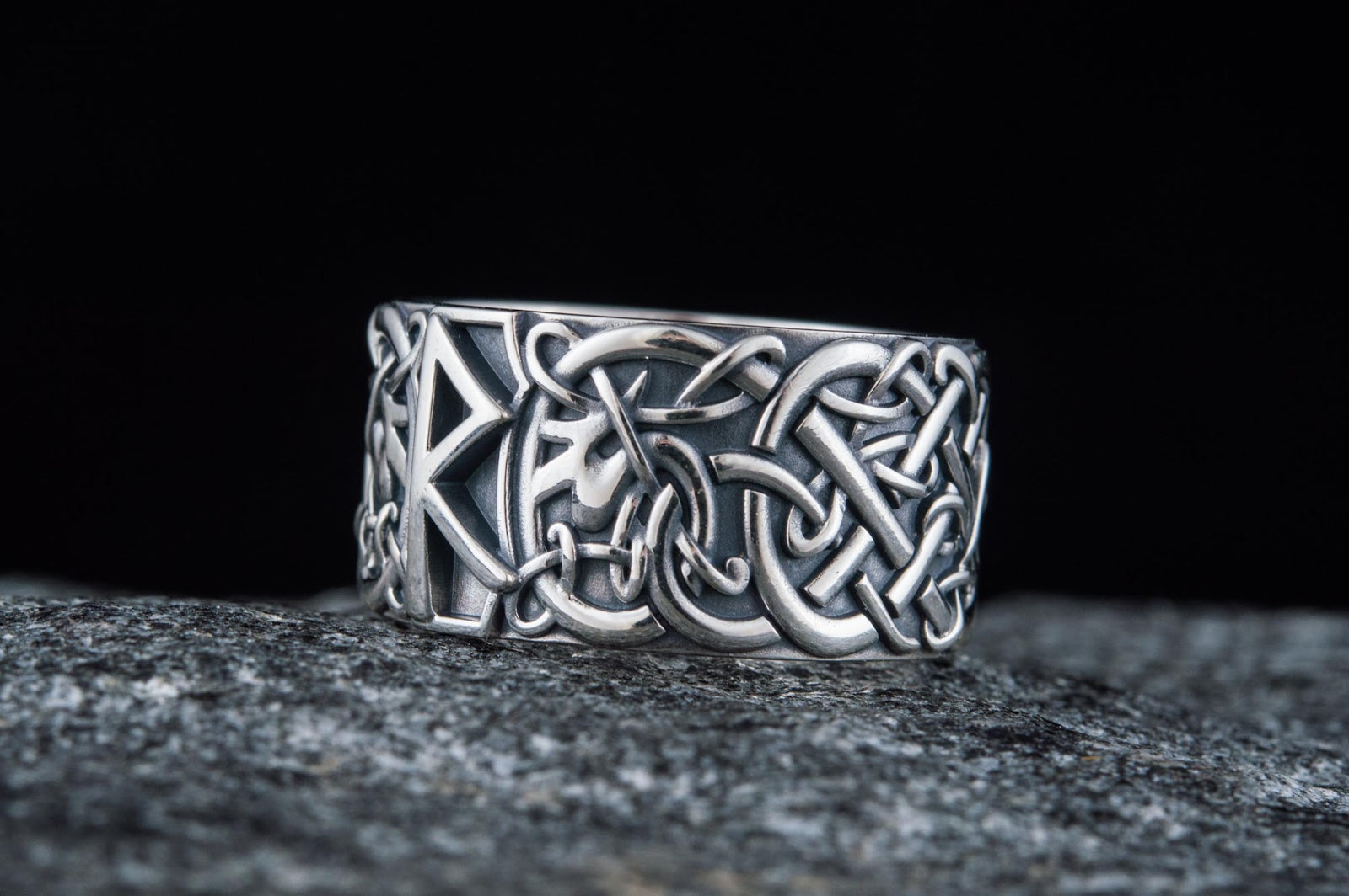 Bague Runique Leif — Argent 925