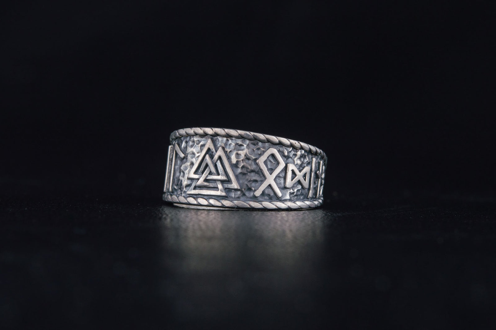 Bague Salut à Odin et Valknut — Argent 925