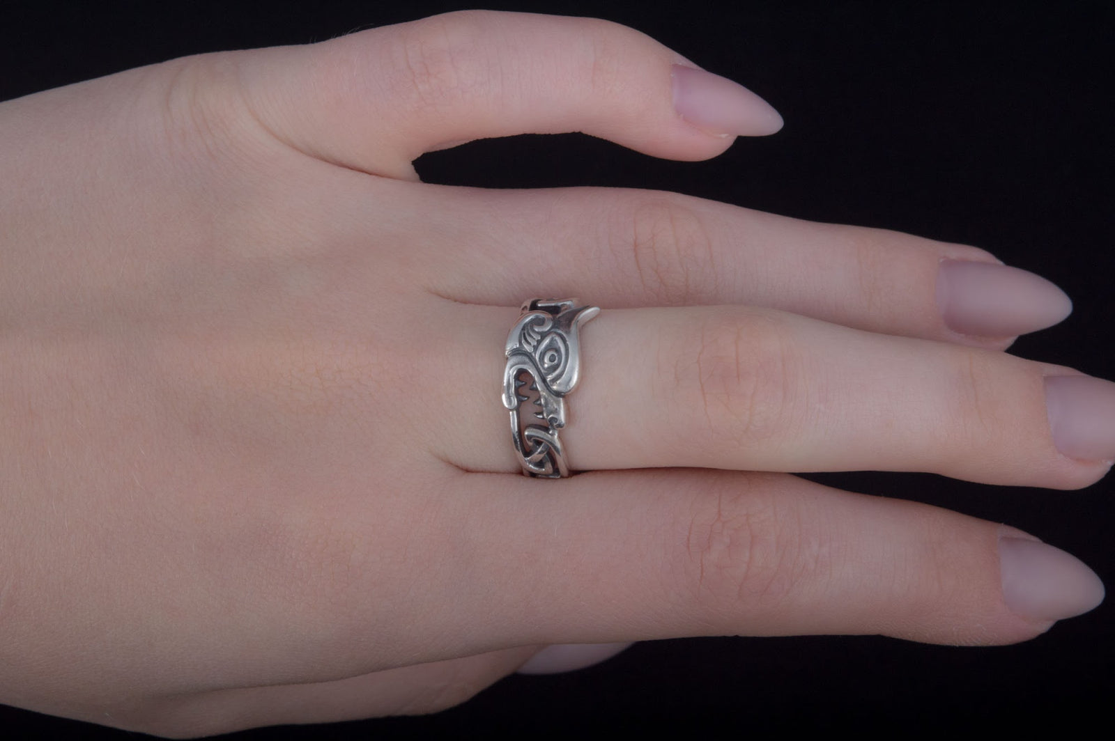 Bague Fenrir et Ornement — Argent 925