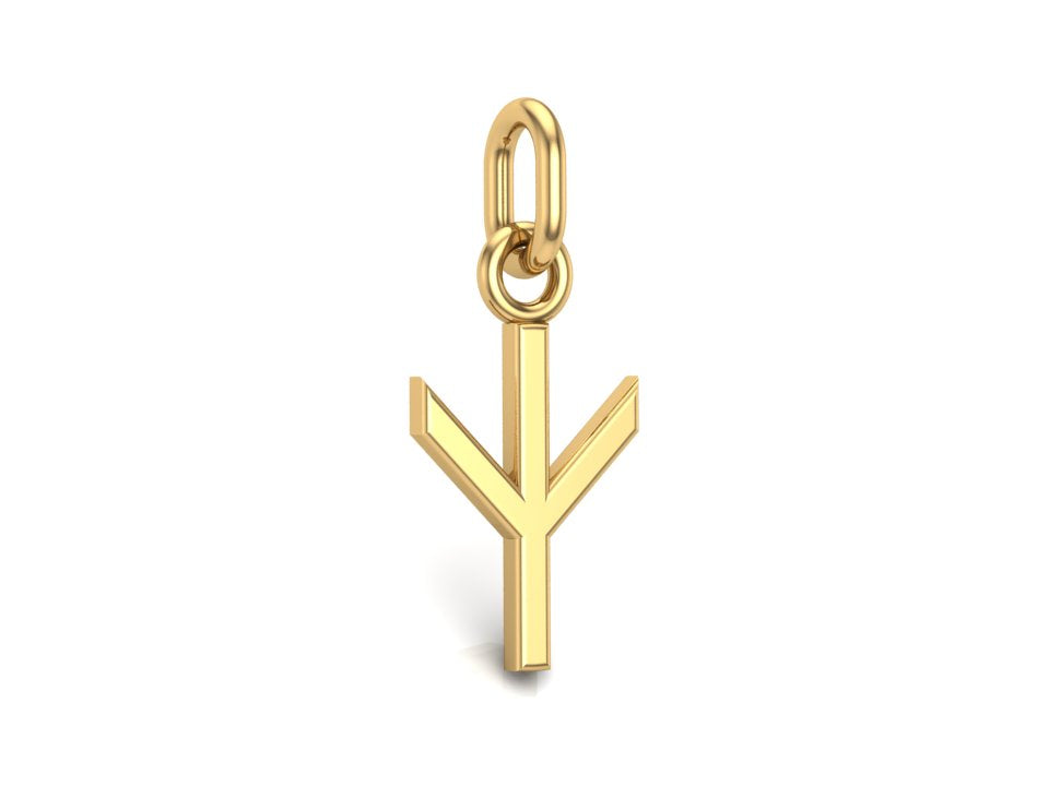 Pendentif Algiz et Rune Petit Modèle — Argent 925