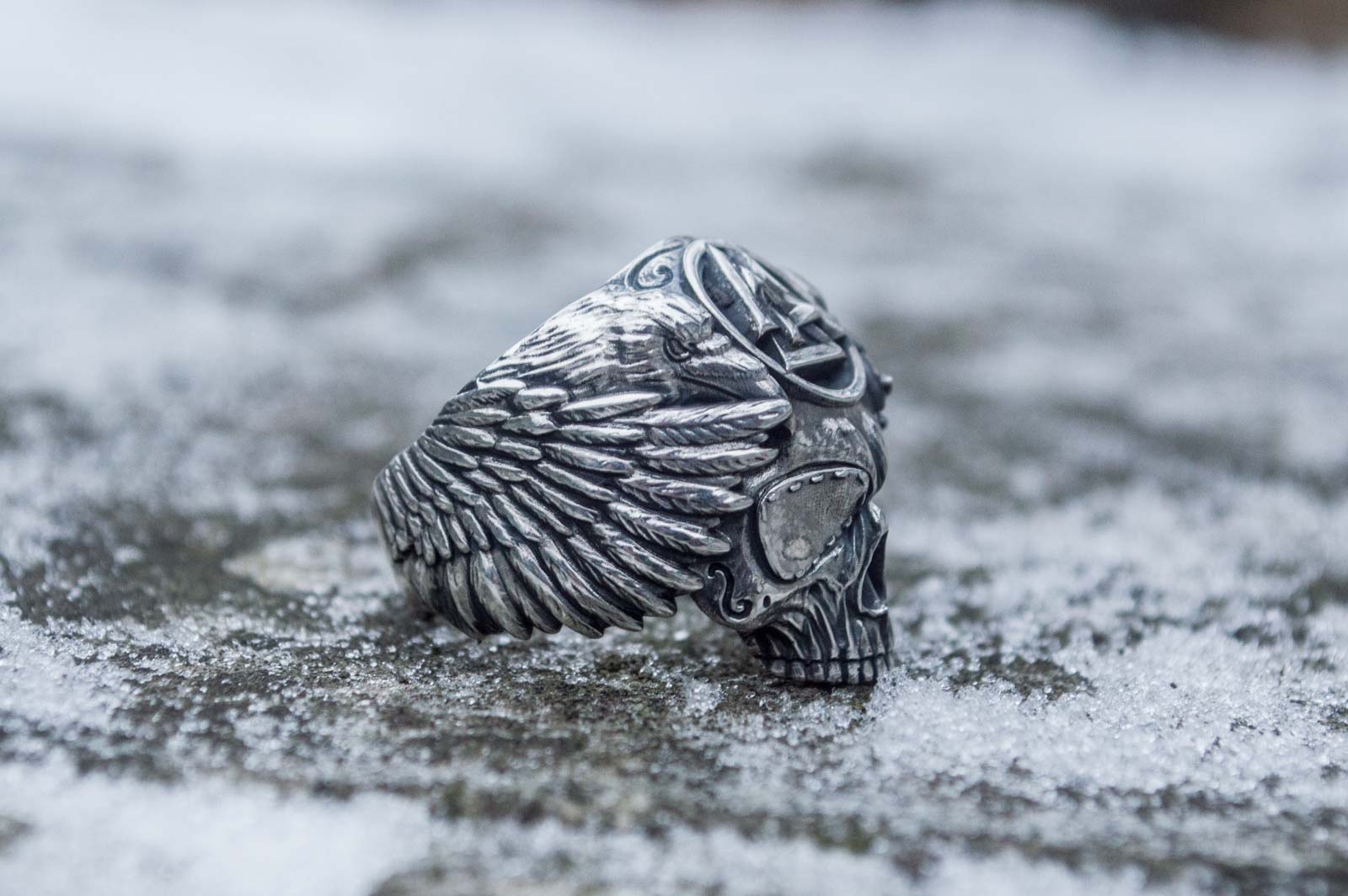 Bague Odin et Valknut — Argent 925