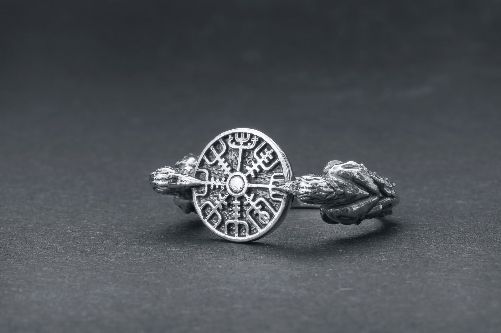 Bague Vegvisir et Hugin — Argent 925