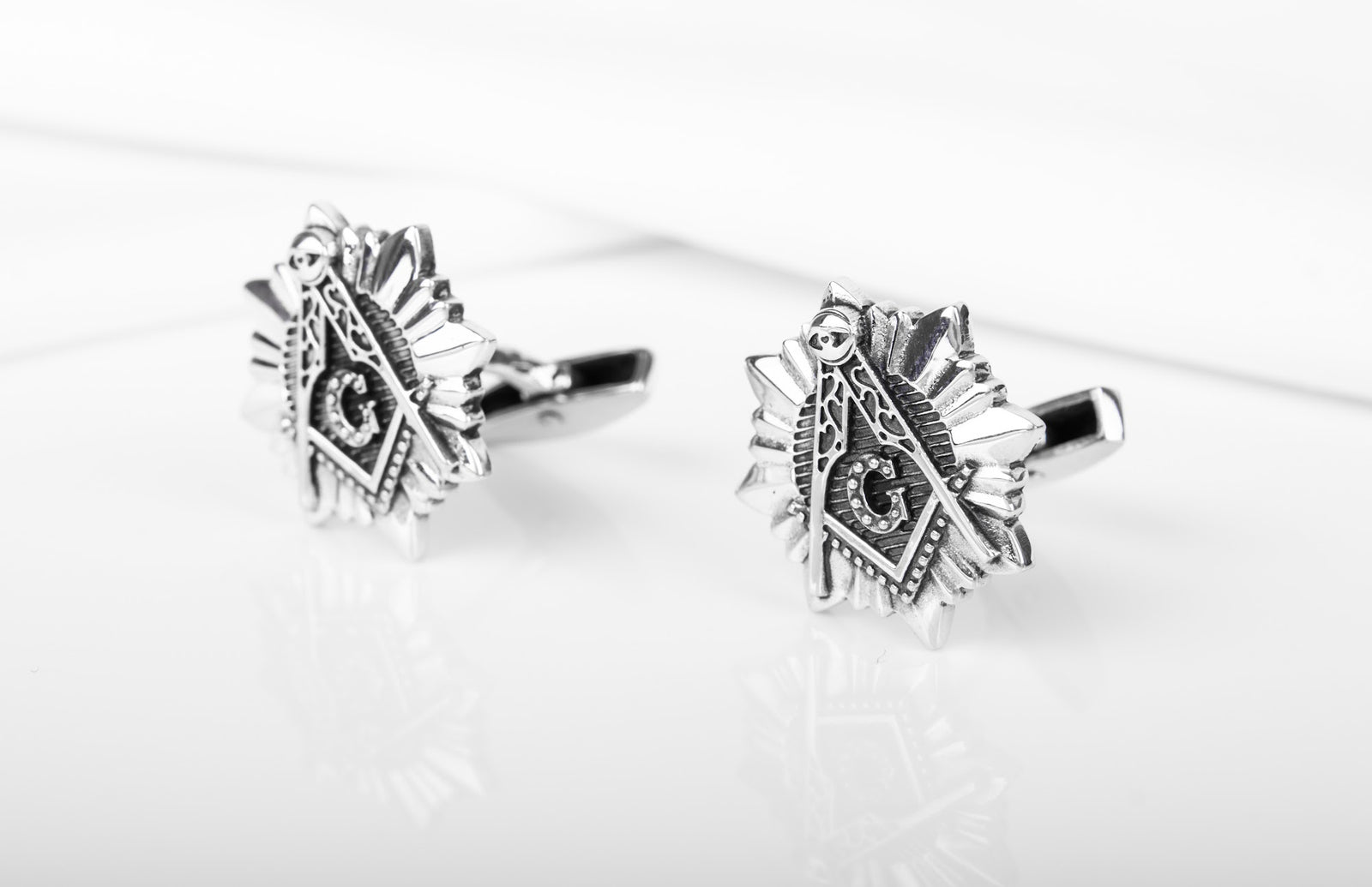 Boutons de manchette Viking Sten — Argent 925