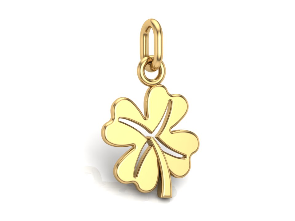 Pendentif Trèfle à Quatre Feuilles Petit Modèle — Argent 925