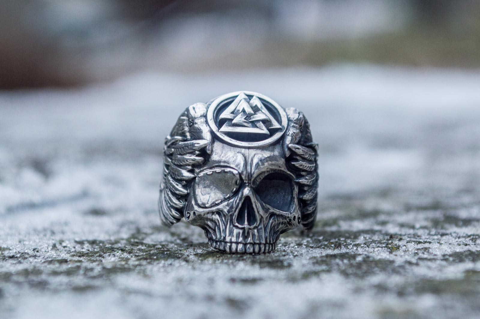 Bague Odin et Valknut — Argent 925