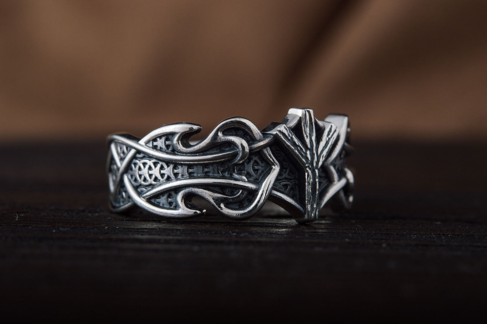 Bague Algiz et Rune — Argent 925
