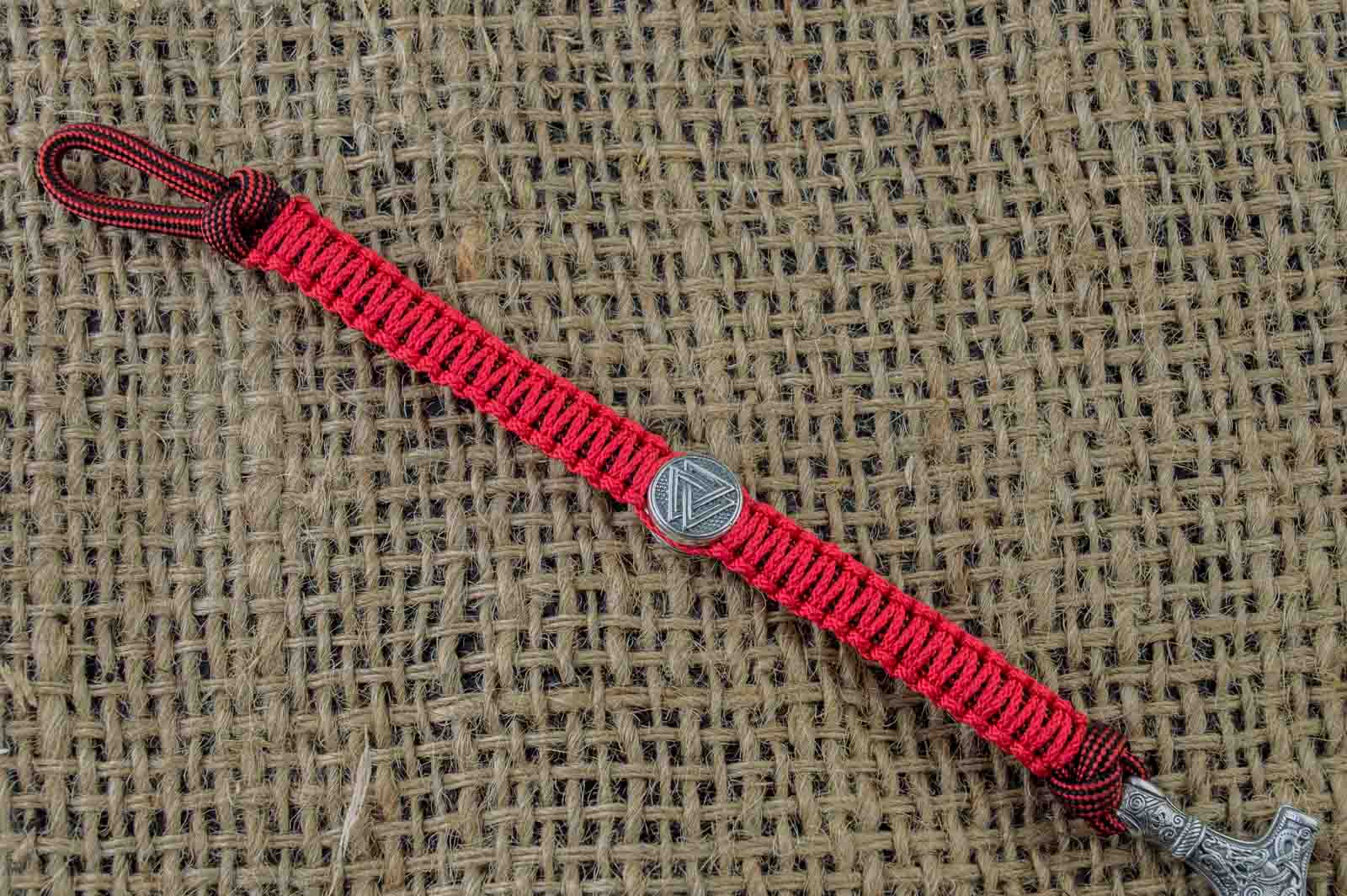Bracelet Paracorde Marteau de Thor Knut — Argent 925