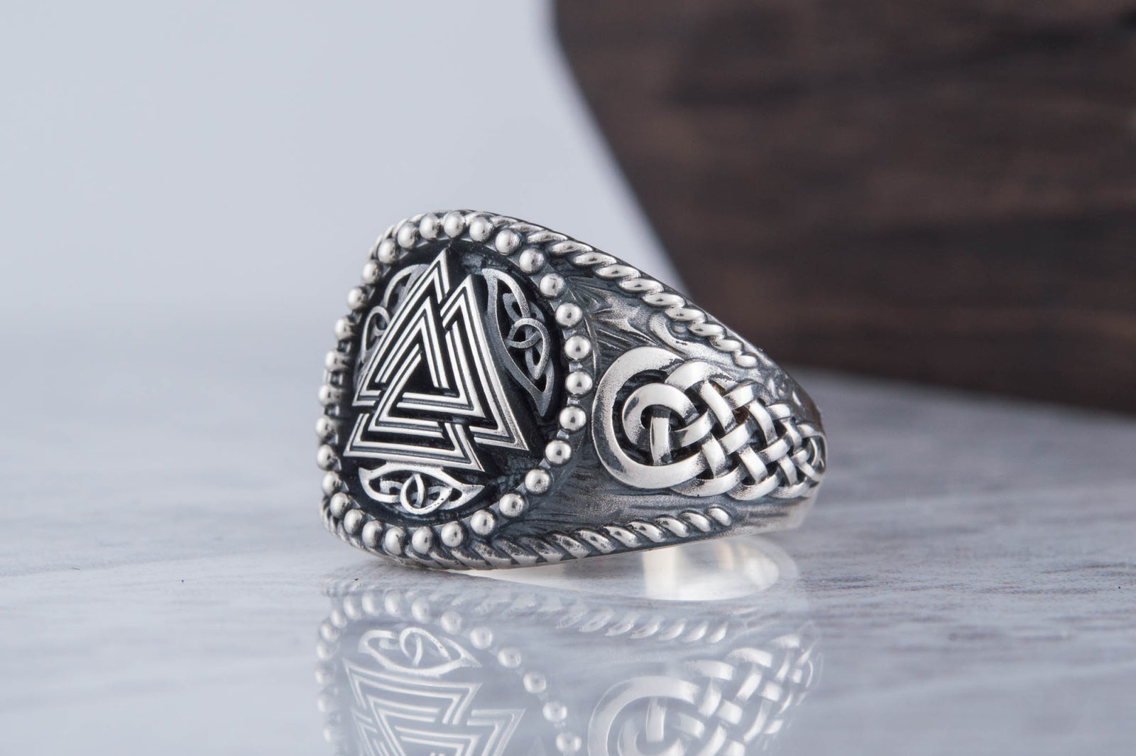 Bague Valknut et Ornement Ivar — Argent 925