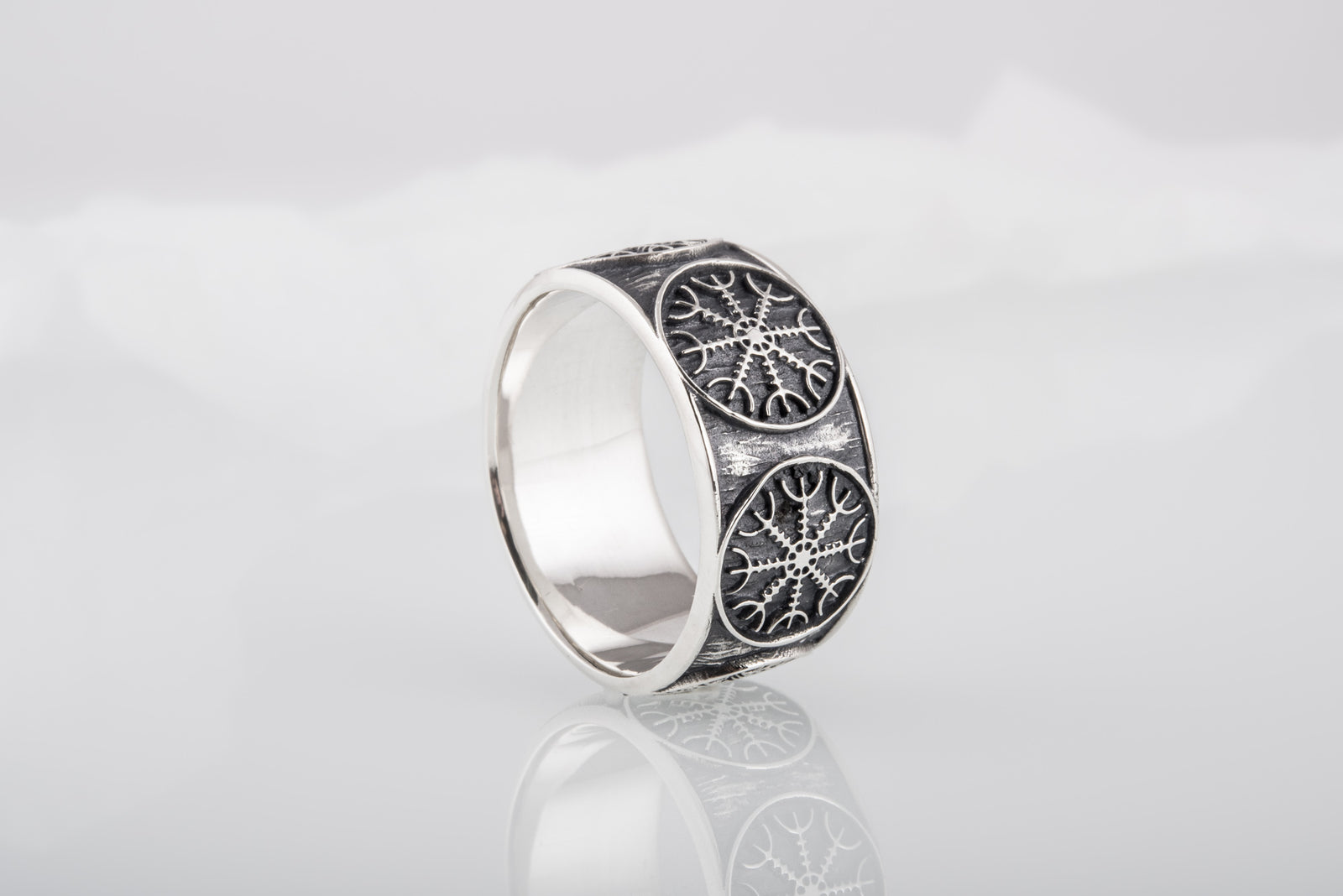 Bague Texturée Aegishjalmur — Argent 925