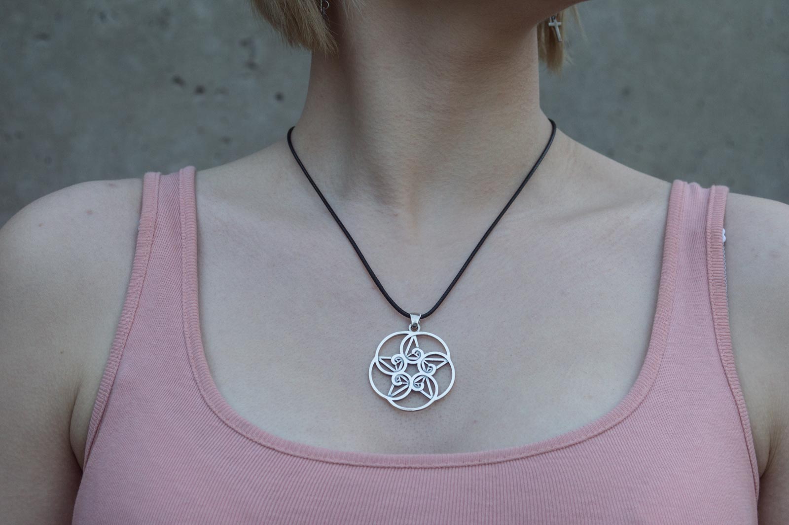 Pendentif Géométrique Bergthor — Argent 925