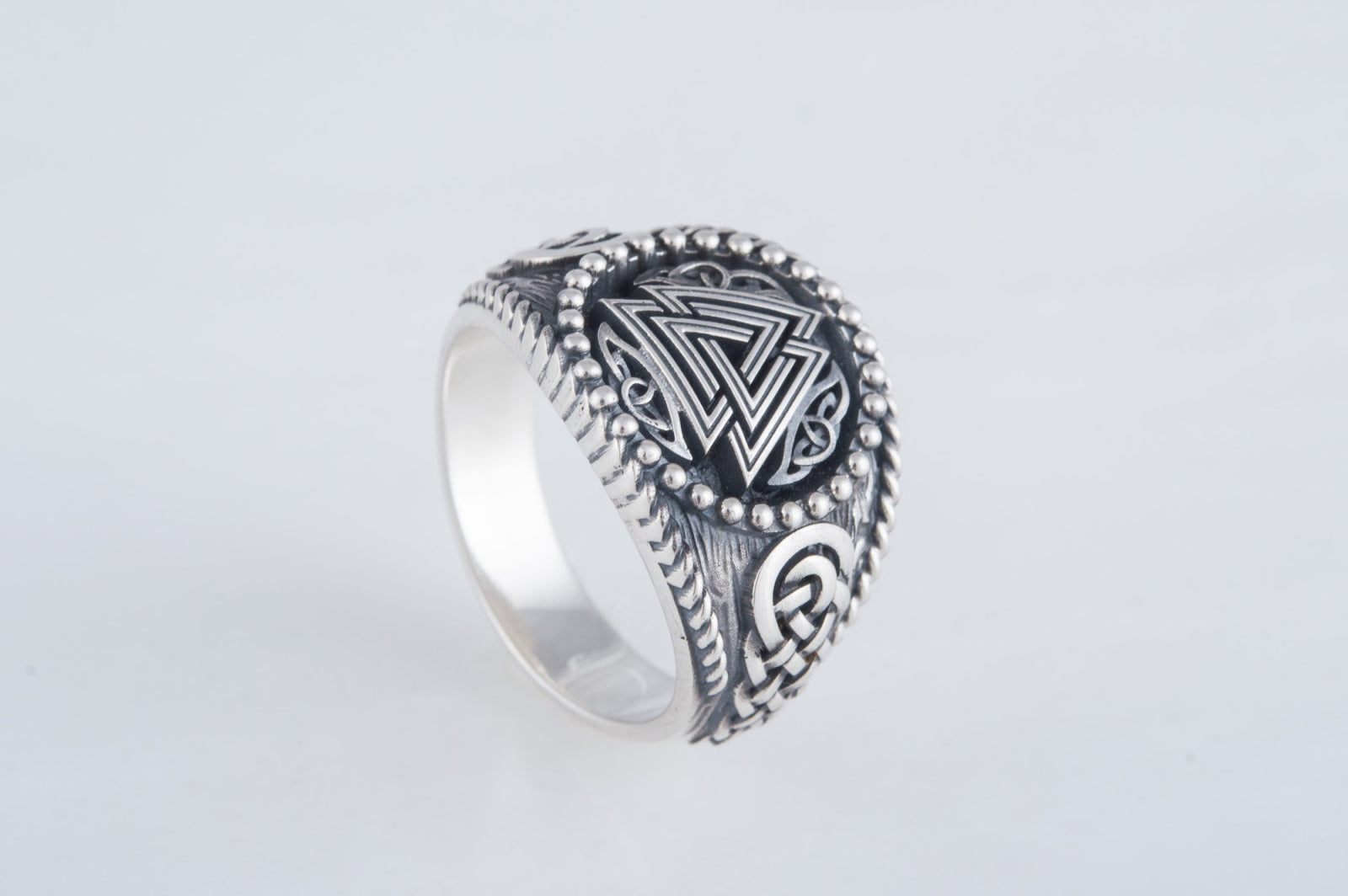 Bague Valknut et Ornement Ivar — Argent 925